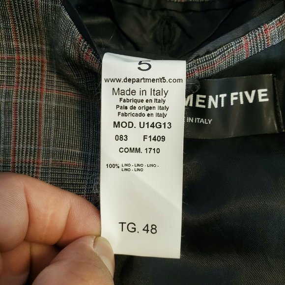 Department Five Lead Suit Jacket Blazer Size 48/M - Picture 6 of 10